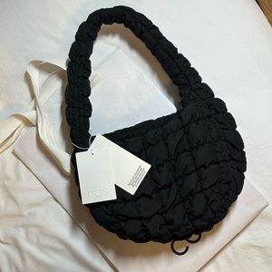 COS mini quilted tote bag Black